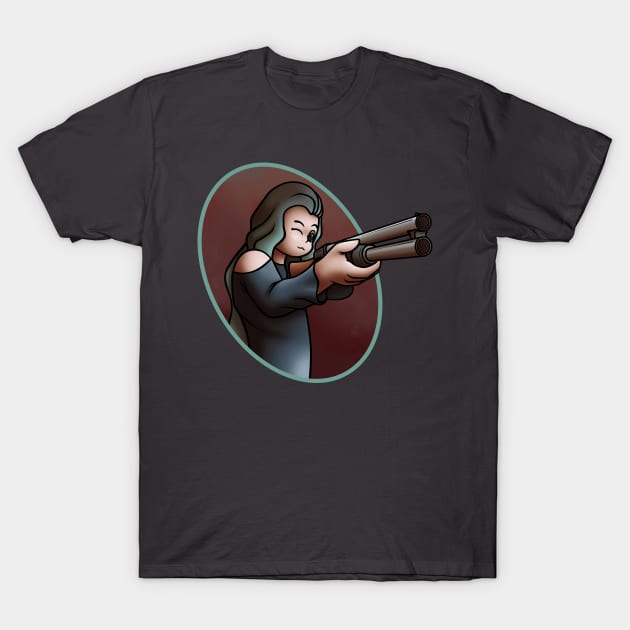 Livia with a Shotgun T-Shirt by VanumChan